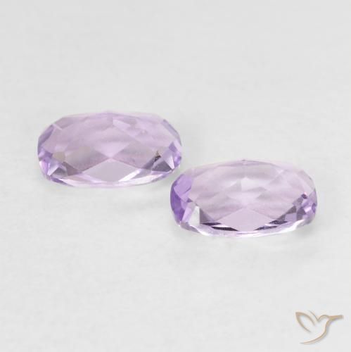 Gemas de Amatista Violeta rosado natural de 0.97 ct, Forma Cojín, VVS-VS