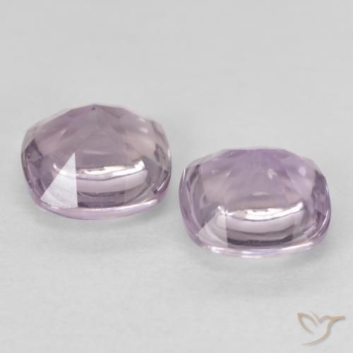 Gemas de Amatista Violeta muy claro natural de 1.07 ct, Forma Cojín, Transparente