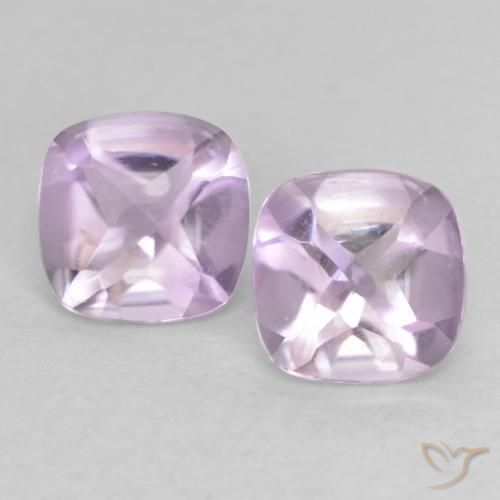 1.05ctw Natural Violeta rojizo muy claro Amatista, Forma Cojín, Transparente