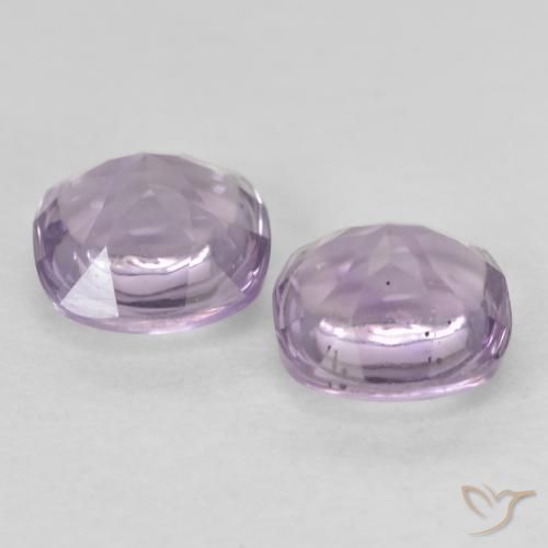 Gemas de Amatista Violeta-rojizo claro natural de 1.11 ct, Forma Cojín, Transparente