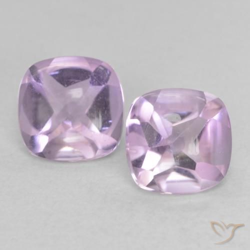 1.03ctw Natural Violeta-rojizo claro Amatista, Forma Cojín, Transparente