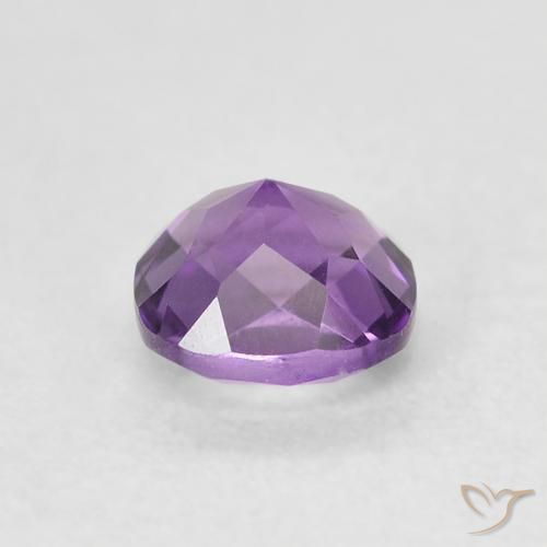 Amatista Violeta vívido natural de 0.55 ct, Corte Cojín, VVS