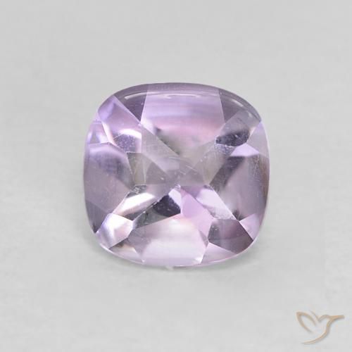 0.56ct Natural Violeta rosado Amatista, Forma Cojín, Transparente