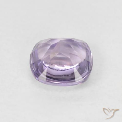 Amatista Violeta iris claro natural de 0.51 ct, Forma Cojín, Transparente