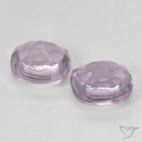 Gemas de Amatista Púrpura claro natural de 1.07 ct, Forma Cojín, Transparente
