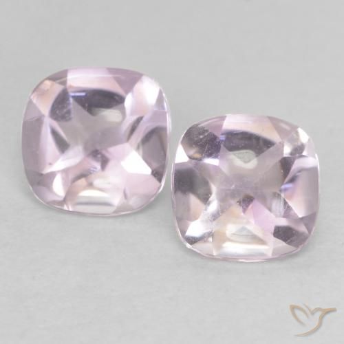 1.06ctw Natural Blanco rosado púrpura Amatista, Forma Cojín, Transparente