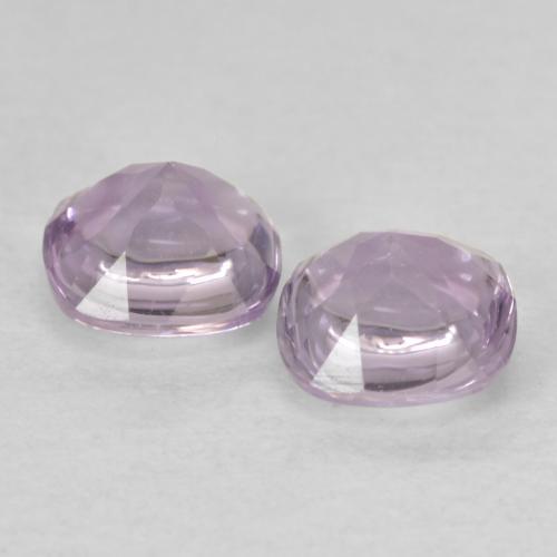 Gemas de Amatista Púrpura claro natural de 1.08 ct, Forma Cojín, Transparente