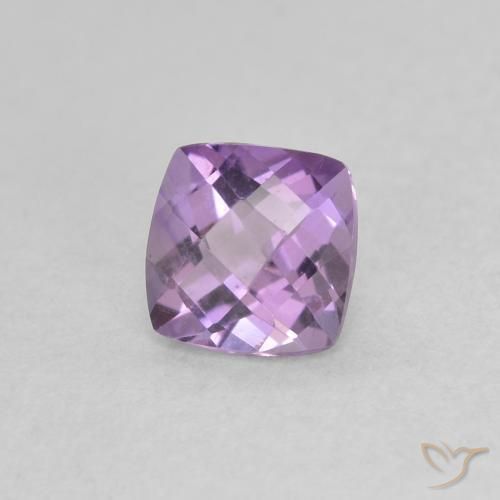 0.48ct Natural Violeta rosado Amatista, Forma Cojín, VVS