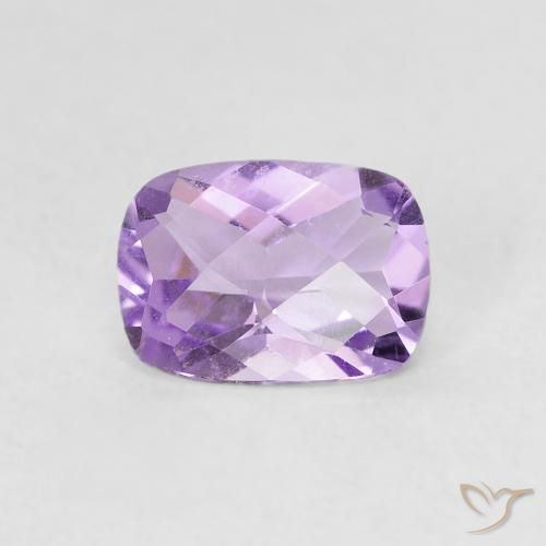 0.77ct Natural Violeta rosado Amatista, Forma Cojín, VVS