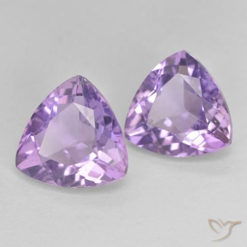 Gemas de Amatista Violeta claro natural de 5.31 ct, Trillón, VVS-VS