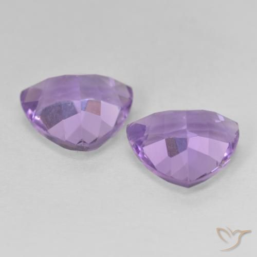 Gemas de Amatista Violeta claro natural de 5.31 ct, Trillón, VVS-VS