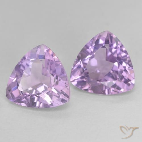 Gemas de Amatista Violeta rosado medio natural de 5.66 ct, Trillón, VVS-VS