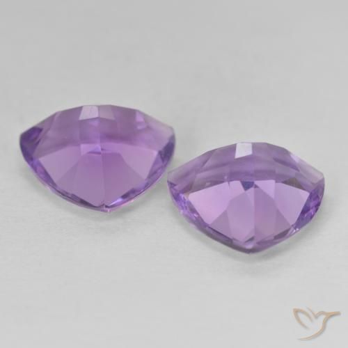 Gemas de Amatista Violeta rosado medio natural de 5.42 ct, Trillón, VVS-VS