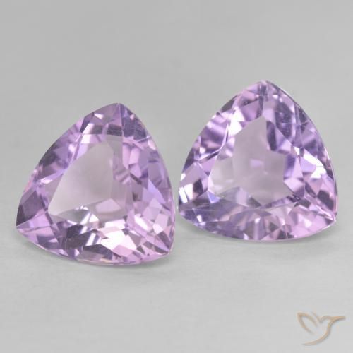 Gemas de Amatista Violeta rosado natural de 5.55 ct, Trillón, VVS-VS