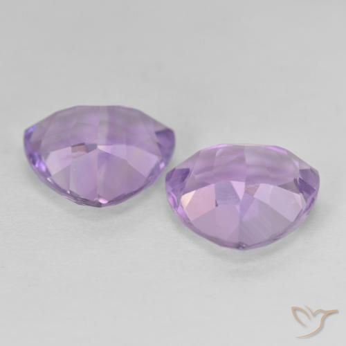 Gemas de Amatista Violeta rosado natural de 5.55 ct, Trillón, VVS-VS