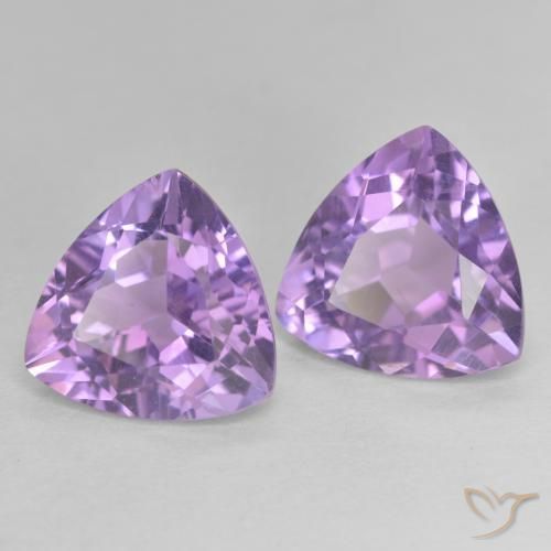 Gemas de Amatista Violeta medio natural de 5.73 ct, Trillón, VVS-VS