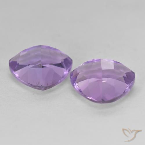 Gemas de Amatista Violeta medio natural de 5.73 ct, Trillón, VVS-VS