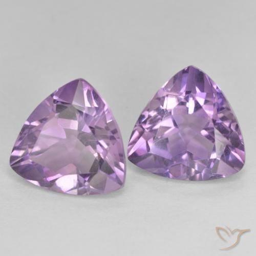 Gemas de Amatista Violeta rosado medio natural de 5.71 ct, Trillón, VVS-VS