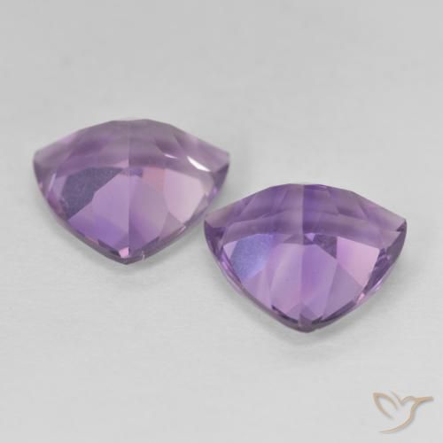 Gemas de Amatista Violeta rosado medio natural de 5.71 ct, Trillón, VVS-VS