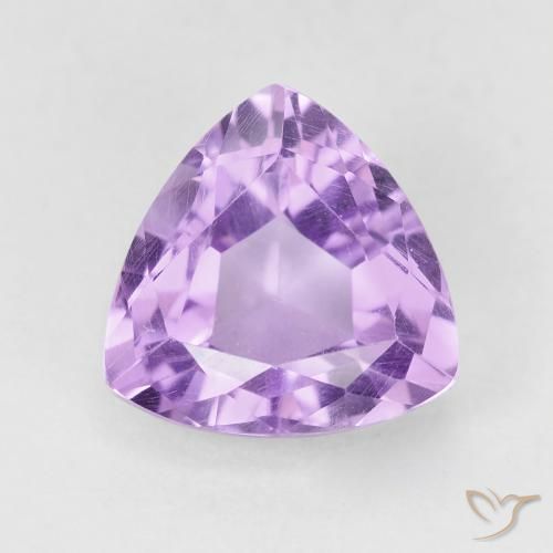 3.26ct Natural Violeta iris rosáceo Amatista, Trillón, VVS-VS
