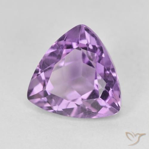 Amatista Violeta púrpura medio natural de 3.17 ct, Trillón, VVS-VS