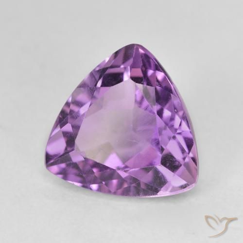 Amatista Medium Light Purplish-Violet natural de 3.20 ct, Trillón, VVS-VS