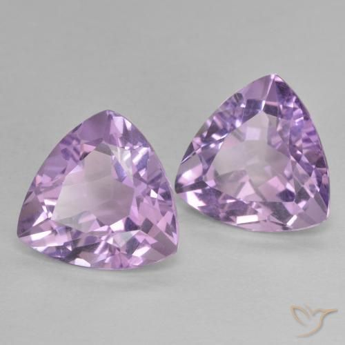 Gemas de Amatista Violeta rosado medio natural de 5.78 ct, Trillón, VVS-VS