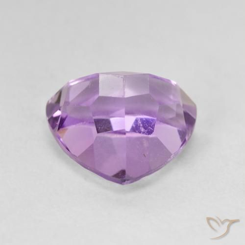 Amatista Violeta rosado medio natural de 3.37 ct, Trillón, VVS-VS