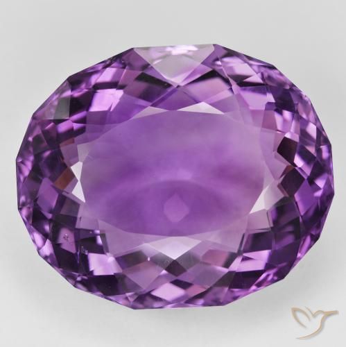 42.47ct Natural Violeta púrpura intenso Amatista, Ovalada, VVS
