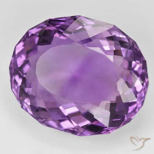 Amatista Violeta púrpura intenso natural de 42.47 ct, Ovalada, VVS