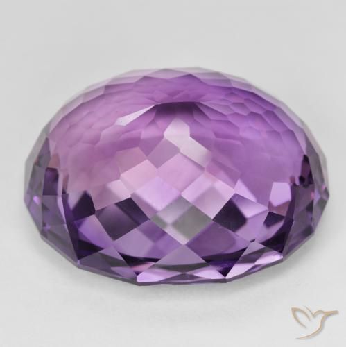 Amatista Violeta púrpura intenso natural de 42.47 ct, Ovalada, VVS