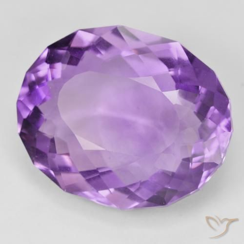 Amatista Violeta vívido natural de 31.19 ct, Ovalada, VVS