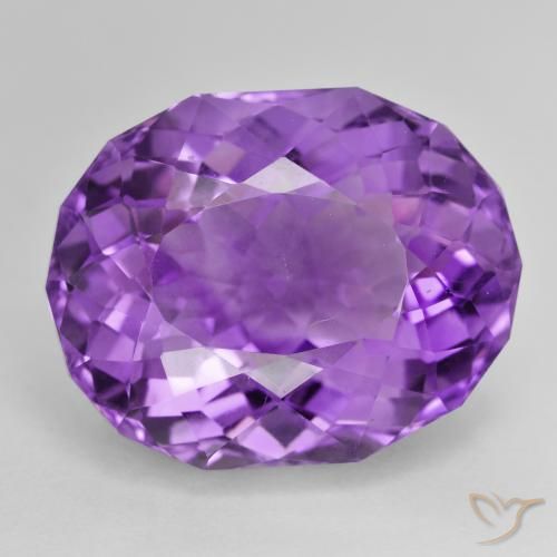 30.90ct Natural Violeta intenso Amatista, Ovalada, VVS