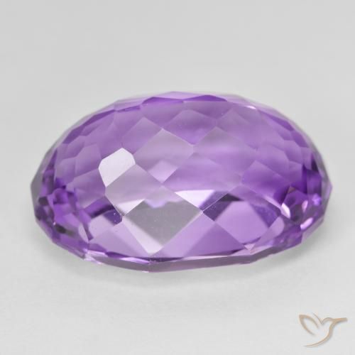 Amatista Violeta púrpura intenso natural de 26.10 ct, Ovalada, VVS