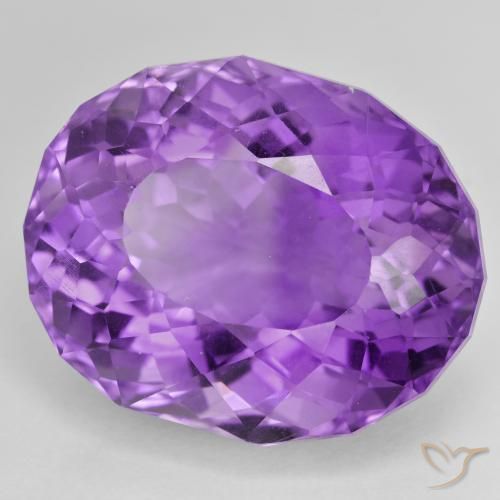 Amatista Violeta vívido natural de 44.60 ct, Ovalada, VVS