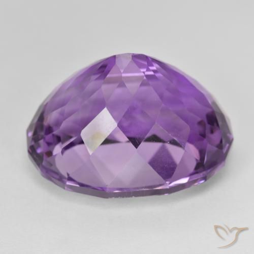 Amatista Violeta púrpura natural de 30.35 ct, Ovalada, VVS