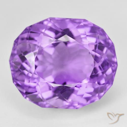 24.84ct Natural Violeta vívido Amatista, Ovalada, VVS-VS