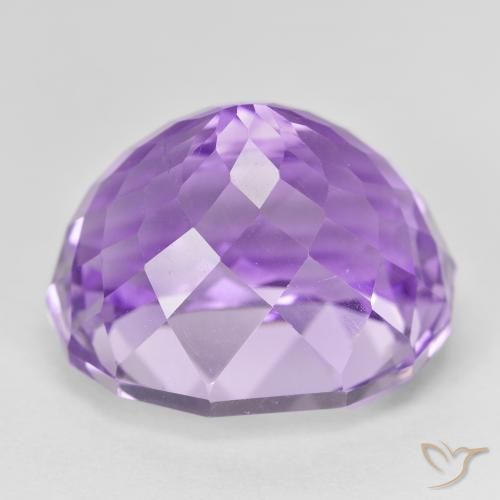Amatista Violeta vívido natural de 24.84 ct, Ovalada, VVS-VS
