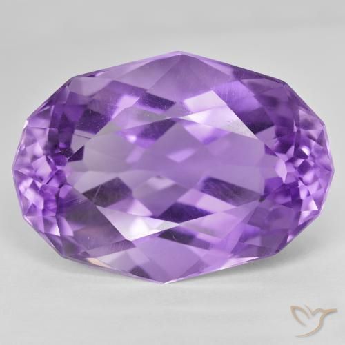 54.55ct Natural Violeta medio Amatista, Ovalada, VVS-VS