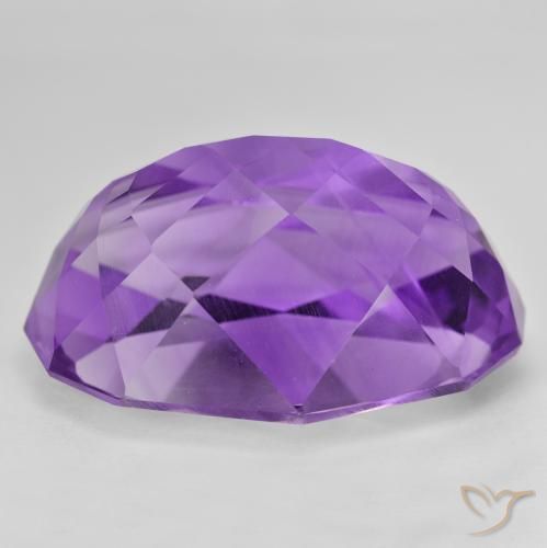Amatista Violeta medio natural de 54.55 ct, Ovalada, VVS-VS