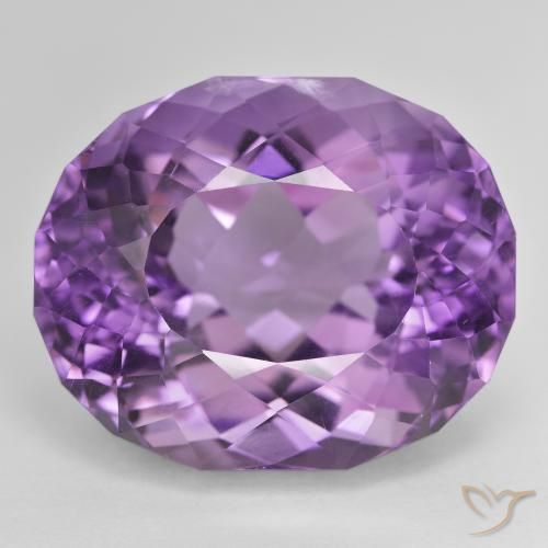 37.96ct Natural Violeta púrpura Amatista, Ovalada, VVS-VS