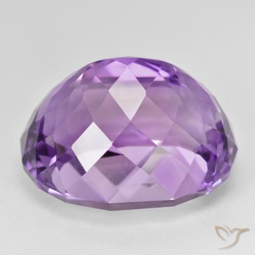 Amatista Violeta púrpura natural de 37.96 ct, Ovalada, VVS-VS