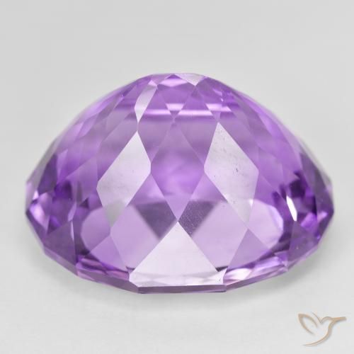 Amatista Violeta medio natural de 28.91 ct, Ovalada, VVS-VS