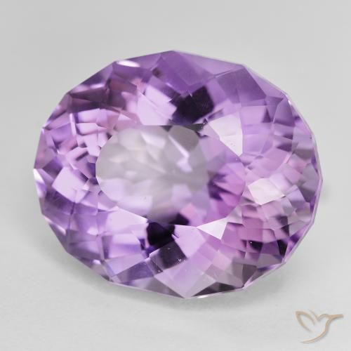 Amatista Violeta rosado natural de 16.36 ct, Ovalada, VVS-VS