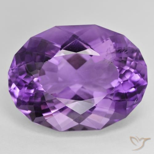 28.28ct Natural Violeta vívido Amatista, Ovalada, VVS-VS