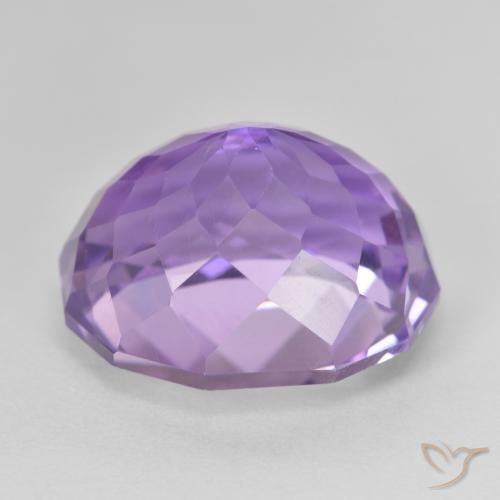 Amatista Violeta medio natural de 17.75 ct, Ovalada, VVS-VS