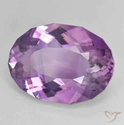 Amatista Violeta púrpura natural de 21.94 ct, Ovalada, VVS-VS