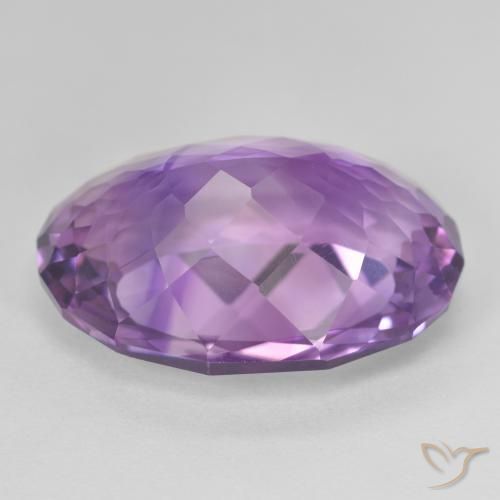 Amatista Violeta púrpura natural de 21.94 ct, Ovalada, VVS-VS