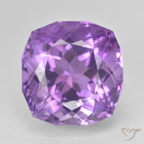 21.58ct Natural Violeta intenso Amatista, Forma Cojín, VVS-VS