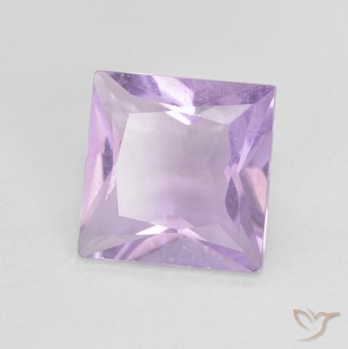 Amatista Violeta rosado natural de 1.21 ct, Cuadrado, VS